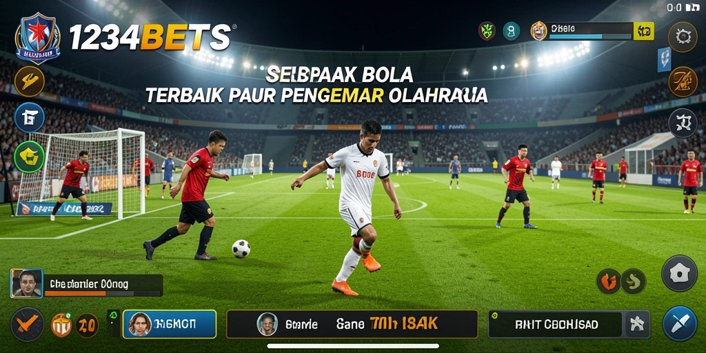 Gameplay seru dan realistis dalam 1234BETS yang menampilkan pertandingan sepak bola.