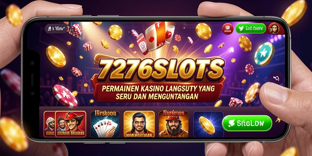 Tampilan permainan seru di 7276SLOTS dengan dealer langsung.