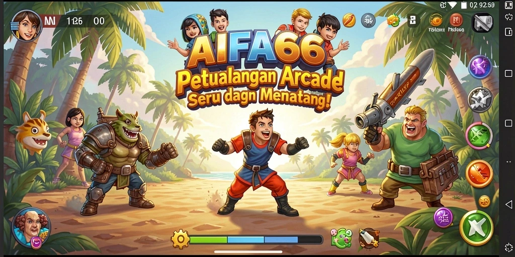 Gameplay menarik AIFA66 dengan rintangan seru dan warna-warni.