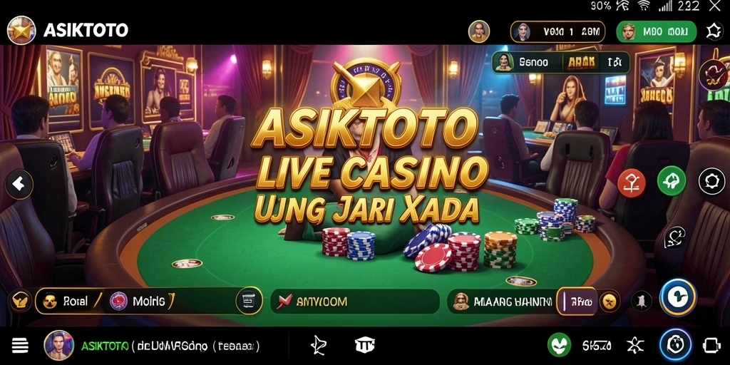 Tampilan menarik dari gameplay Live Casino di ASIKTOTO.