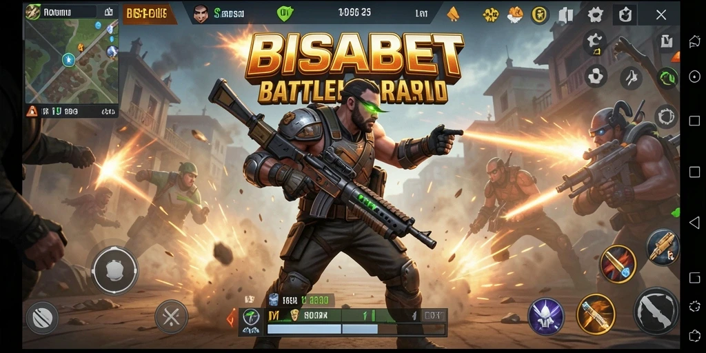 Gameplay BISABET yang mendebarkan di arena Battle Royale.