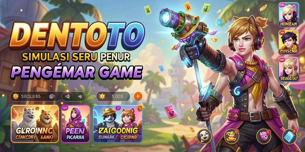 Tangkapan layar gameplay DENTOTO yang menampilkan momen seru dalam simulasi.