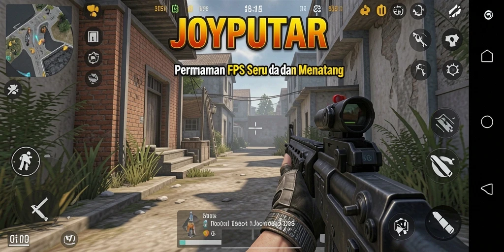 Screenshot mendemonstrasikan aksi seru dalam game FPS.