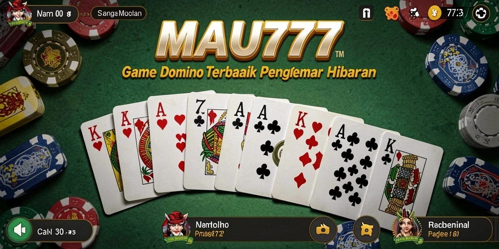 Tampilan gameplay seru dari MAU777 yang menampilkan aksi Domino.