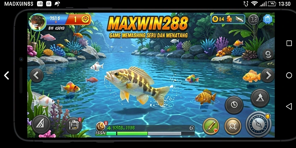 Gameplay seru memancing ikan di MAXWIN288 dengan grafis menawan.