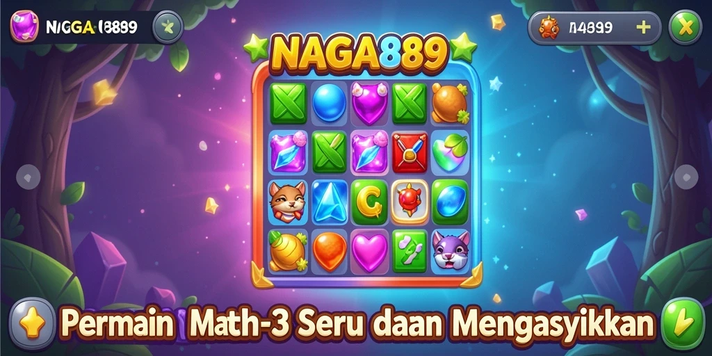 Tampilan permainan Match-3 yang menarik dan menantang.