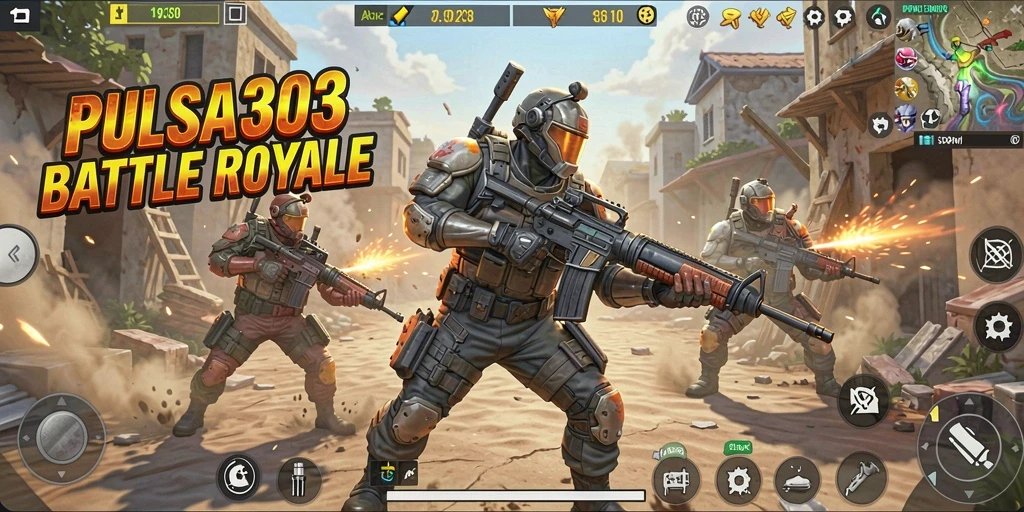 Gameplay seru PULSA303 dalam pertempuran brutal Battle Royale.