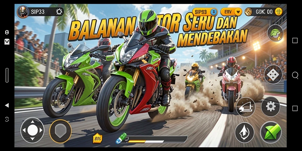 Tampilan Menarik dari Gameplay Balapan Motor SIP33.