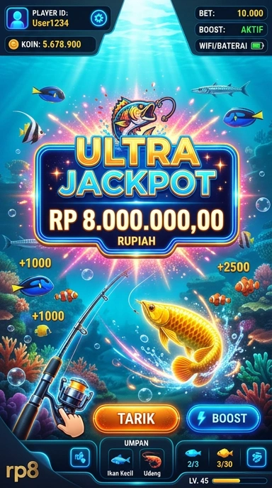Tampilan utama aplikasi rp8 yang intuitif dan mudah digunakan.
